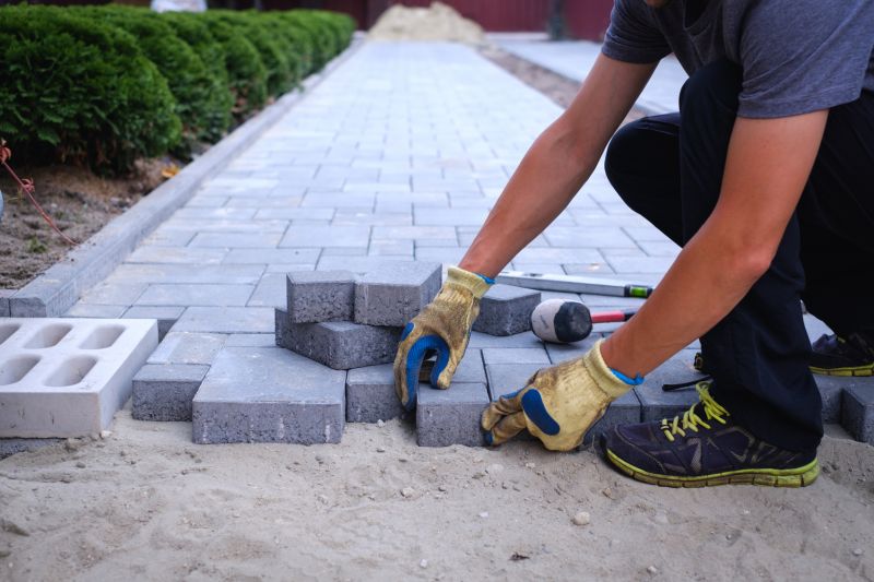 Natural stone paver installation