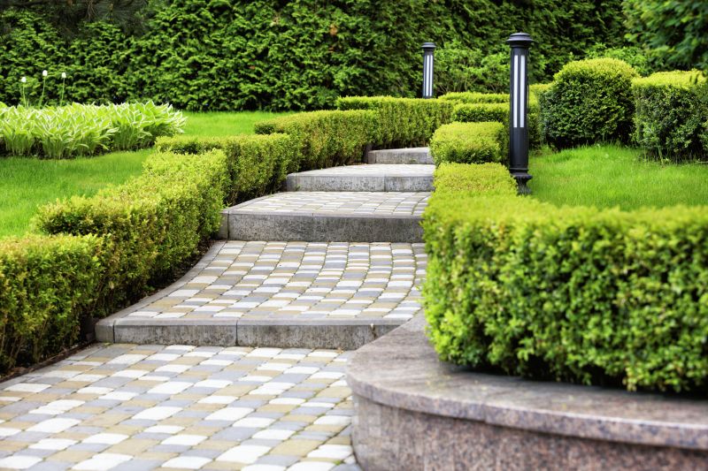 Walkway with Interlocking Pavers